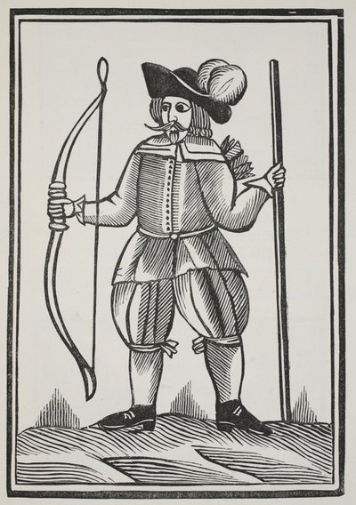 A True Tale of Robin Hood, ilustrace z Chap-books of the Eighteenth Century od Johna Ashtona, pub. 1882 od English School