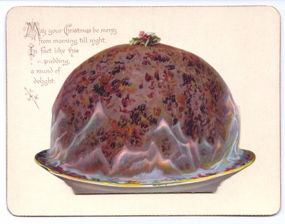 Viktoriánské novoroční přání mladé ženy ve vdově trávě, kolem roku 1880 (barva litho) od English School