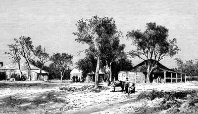 Vesnice na Darling Downs, Queensland, Austrálie, z 
