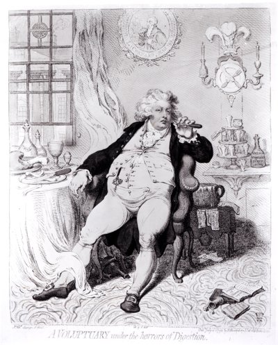 Voluptuary under the Horrors of Digestion, vydané v roce 1792 od English School