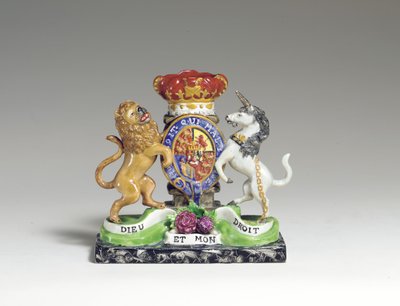 Walton Armorial Spill Vase jako britský královský erb, kolem roku 1825 (perleť) od English School