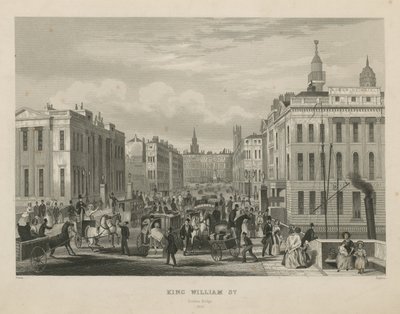 Rušná pouliční scéna v King William Street od English School