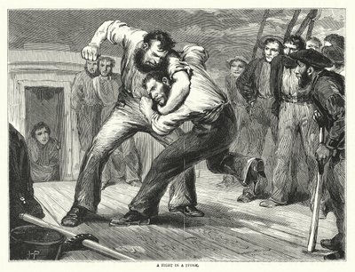 Boj v bouři (rytina) od English School