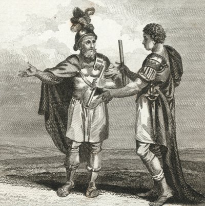 Setkání Scipiona a Hannibala (rytina) od English School