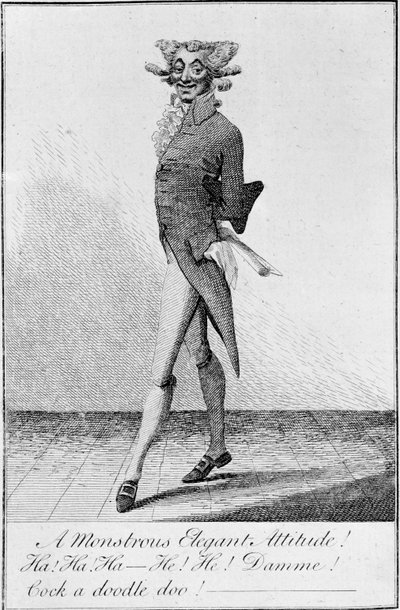 Obrovský elegantní postoj! 1790 (lept) od English School