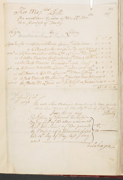 Královský dokument, Add MS 5751 A, f.135 od English School