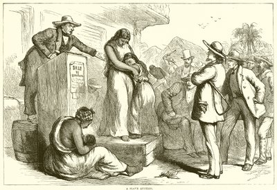 Dražba otroků (rytina) od English School