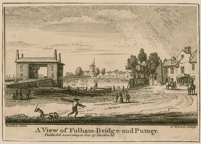 Pohled na Fulham Bridge a Putney od English School