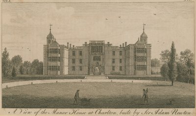 Pohled na Manor House v Charltonu, postavený Sirem Adamem Newtonem od English School