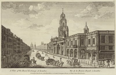 Pohled na Royal Exchange v Londýně od English School