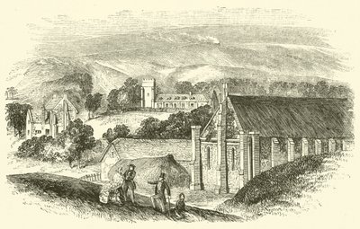 Abbotsbury Abbey (rytina) od English School