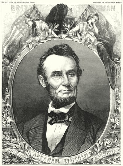 Abraham Lincoln (rytina) od English School