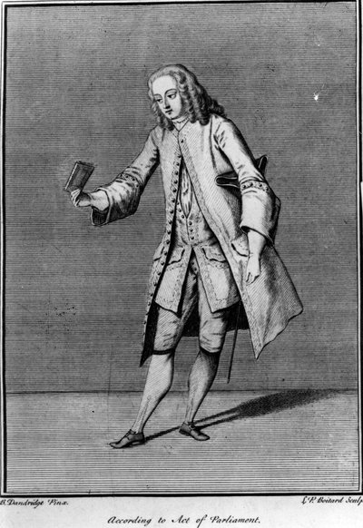 Podle zákona parlamentu, který vytvořil Louis Phillippe Boltard po Bartholomew Dandridge, 1737 od English School