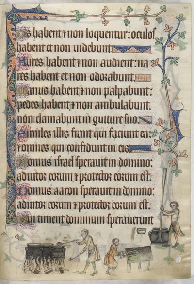 Přidat. 42130, f.207 Příprava a vaření jídla, ilustrace z 