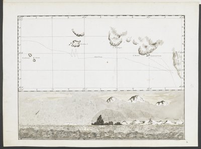 Přidejte MS 15500 f.13 Dvacet dva map, pohledy na Headlands atd., pořízené během plavby kapitána Cooka v Resolution přes Tichý a jižní oceán od English School