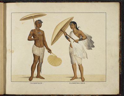 Add Or 1335 Two Kerala Brahmins, c.1828 (ručně kolorované lito) od English School