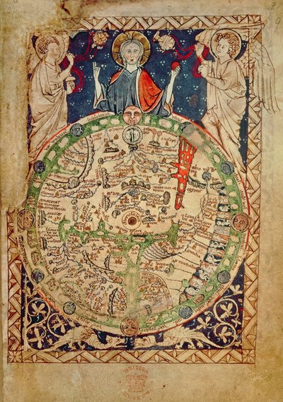 Další Ms 28681, f.9: Mapa světa (vellum) od English School