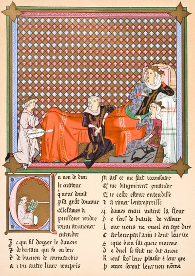Adenez, král minstrelů, 1878 od English School