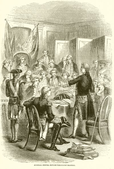 Admirál Keppel před vojenským soudem od English School