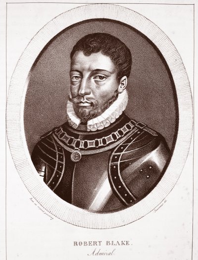 Admirál Robert Blake, připisovaný Fauconnierovi, vyryl de Langlume od English School