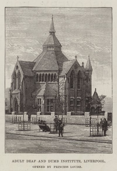 Institut hluchoněmých dospělých v Liverpoolu, který otevřela princezna Louise od English School