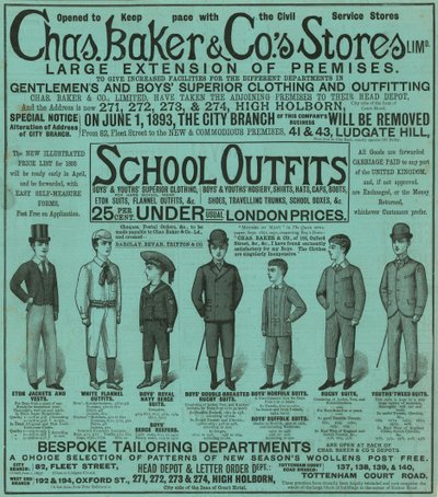 Reklama na prodejny Chas Baker & Cos od English School