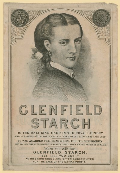 Reklama na Clenfield Starch od English School