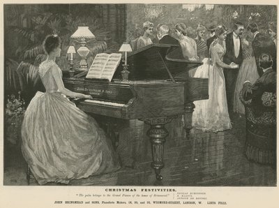 Reklama na výrobce pian John Brinsmead and Sons, Wigmore Street, Londýn od English School