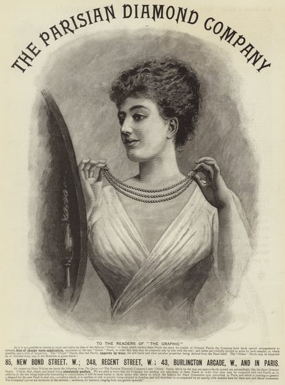 Reklama, The Parisian Diamond Company (rytina) od English School