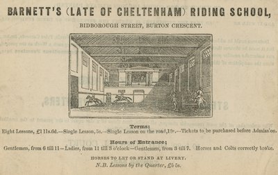 Reklama na Barnetts Riding School od English School