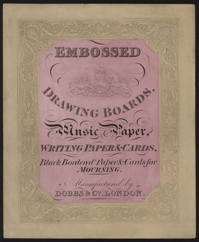 Reklama na papír a karty Dobbs & Co od English School