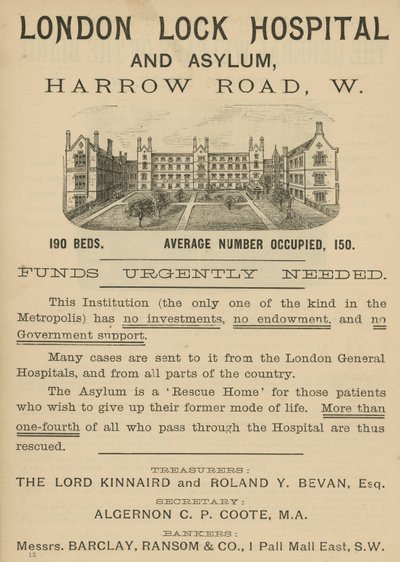 Reklama na London Lock Hospital and Asylum, Harrow Road, London od English School