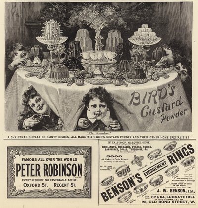 Reklama se rozšířila z The Graphic Christmas Number 1897 od English School