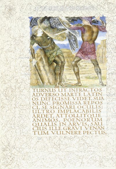 Aeneas zabíjí Turnuse, 1874-c.1919 od English School