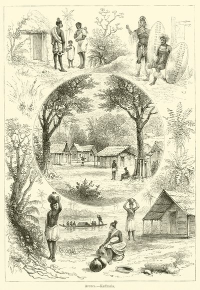 Afrika, Kaffraria (rytina) od English School