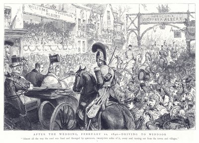 Po svatbě, 10. února 1840, jízda do Windsoru od English School