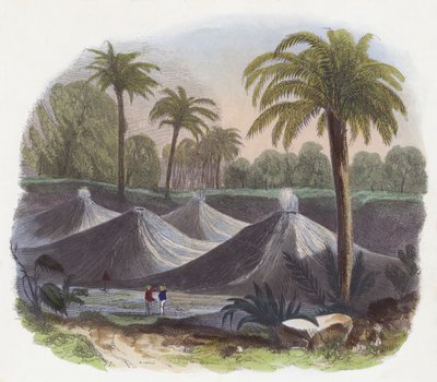 Air Volcanoes (barevná rytina) od English School