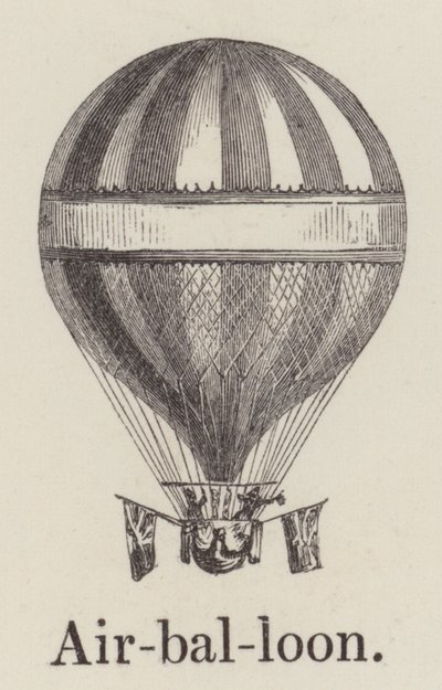 Vzduchový balón (rytina) od English School
