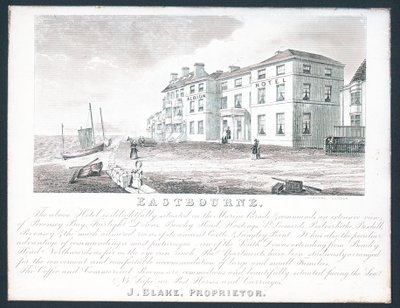 Albion Hotel, obchodní karta pro majitele, J Blake od English School