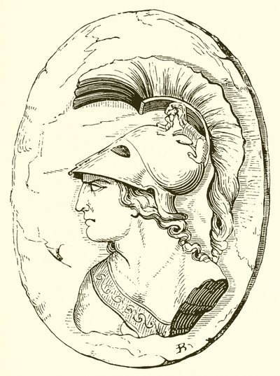 Alkibiades, z antické sochy (rytina) od English School
