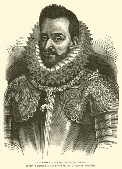 Alexander Farnese, vévoda z Parmy (rytina) od English School
