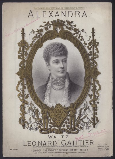 Alexandra, valčík od Leonarda Gautiera (barevné lito) od English School