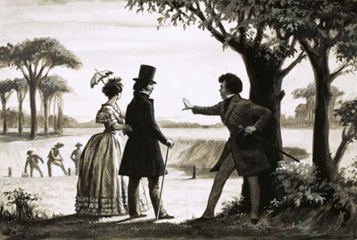 Alexandre Dumas si prohlíží své panství od English School