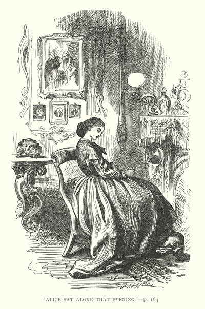 "Alice seděla toho večera sama" (rytina) od English School