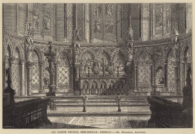Kostel Všech svatých, Cheltenham, Reredos (rytina) od English School