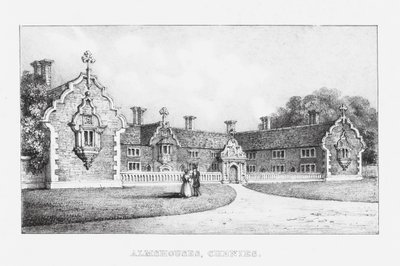Almshouses, Chenies (rytina) od English School
