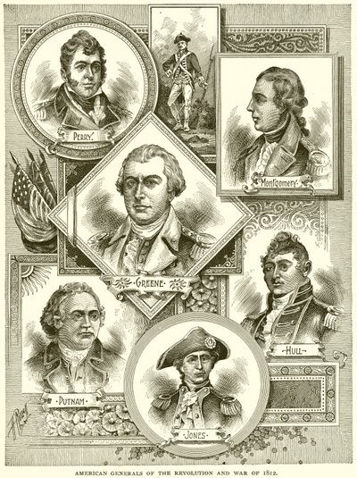 Američtí generálové revoluce a války z roku 1812 od English School