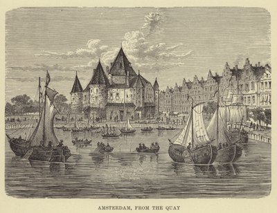 Amsterdam, z nábřeží (rytina) od English School