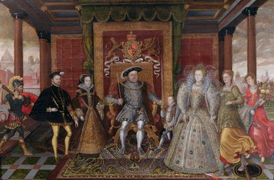 Alegorie tudorovského dědictví: Rodina Jindřicha VIII., c.1589-95 od English School