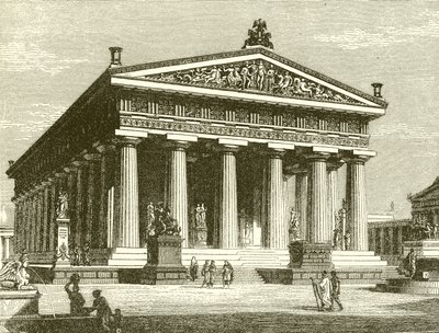 Raně dórský chrám: Poseidonova svatyně v Paestum od English School